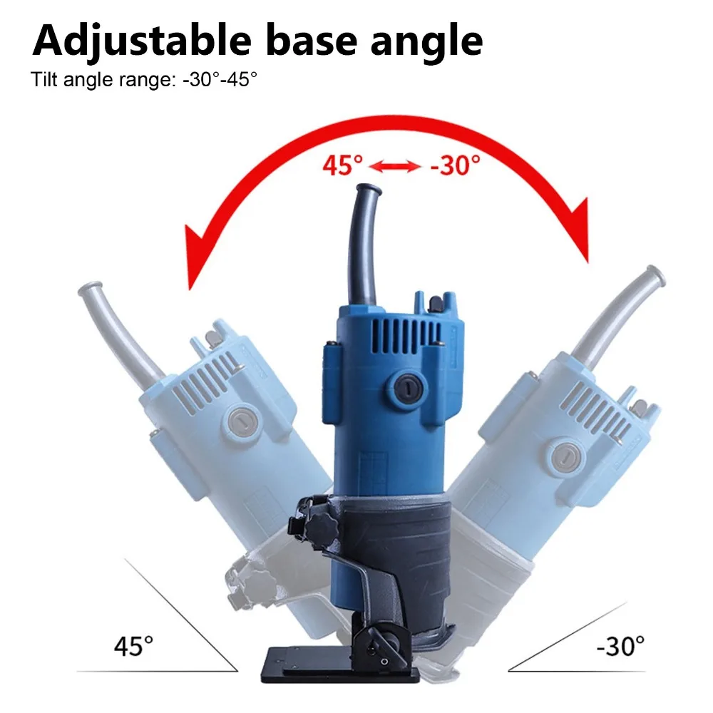 

Компактная наклонная подставка для фрезерного станка из алюминиевого сплава (-30°) ° до 45 ° Многоугольная наклонная база для фрезеров и триммеров