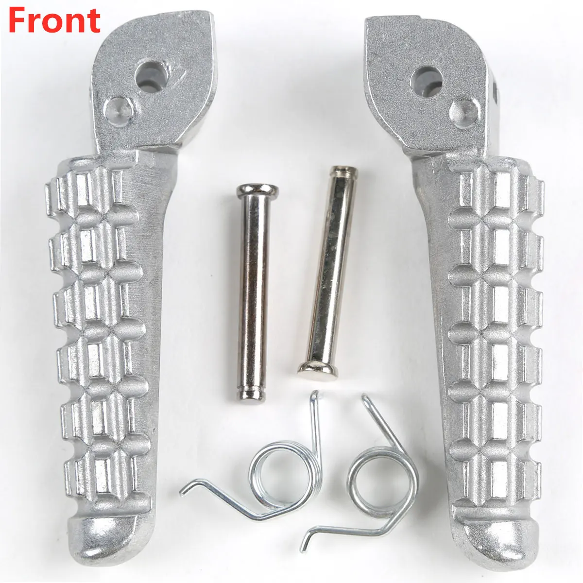 Motorcycle Front Rear Footrest Foot Pegs For Ducati Monster 696 796 2009-2014 2010 2011 2012 Aluminum Silver