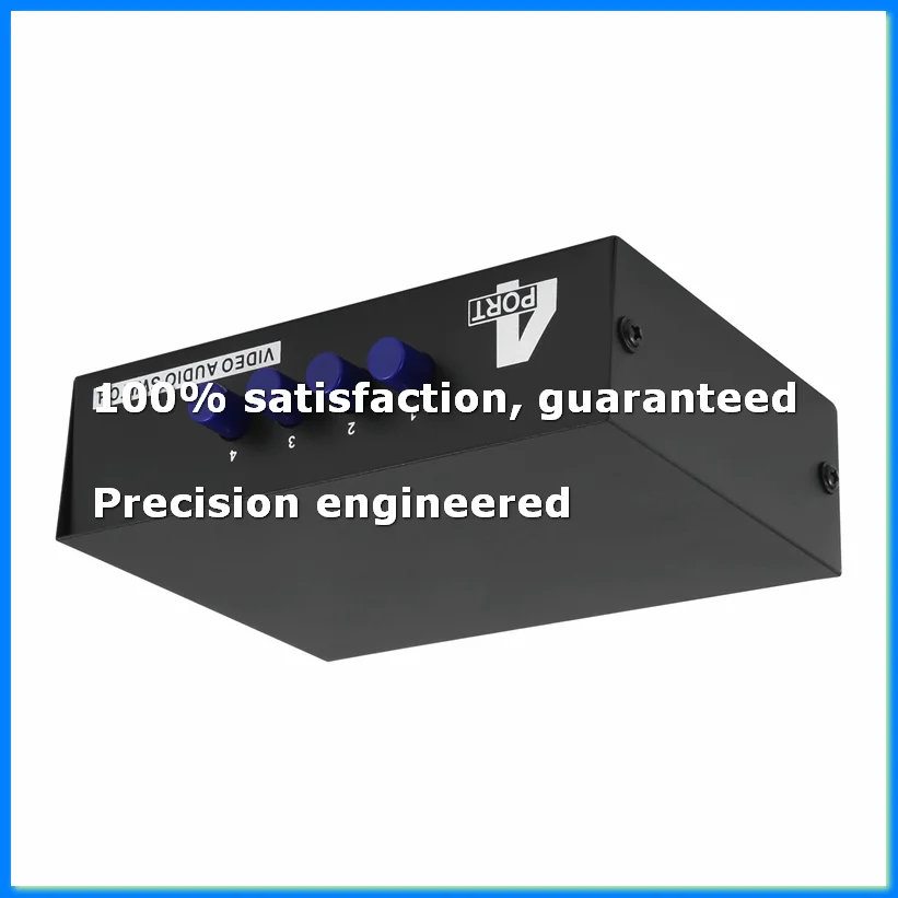 ●4 Port AV Switch Switcher 4 in 1 Out Composite Video L/R Audio Selector Box for DVD STB Game Consoles