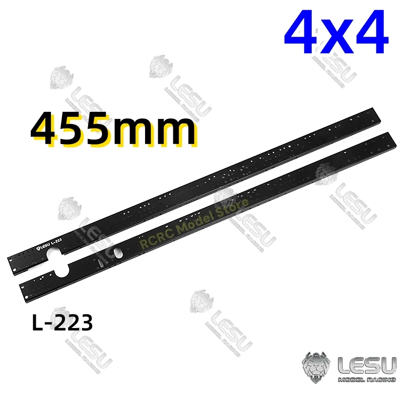 1-14-rc-truck-455mm-long-4x4-chassis-frame-rails-lesu-l-223-for-1-14-rc-dump-truck-accessories-upgrade-parts