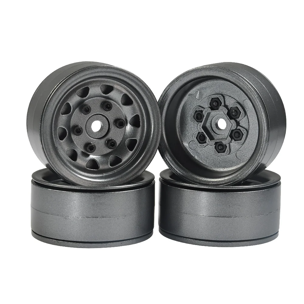 YEAHRUN 110g Heavy Duty Metal 1.9 Inch Beadlock Wheel Rims Hub for Axial SCX10 90046 D90 1/10 RC Crawler Car Model Upgrade Parts