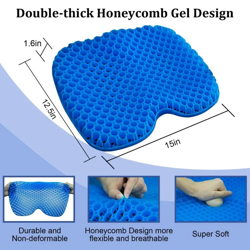 Portable Kayak Seat Cushion Thick Waterproof Gel Seat Cushion Kayak Seat Pad with Non-Slip Cover Inflatable Canoe Accessories image 2