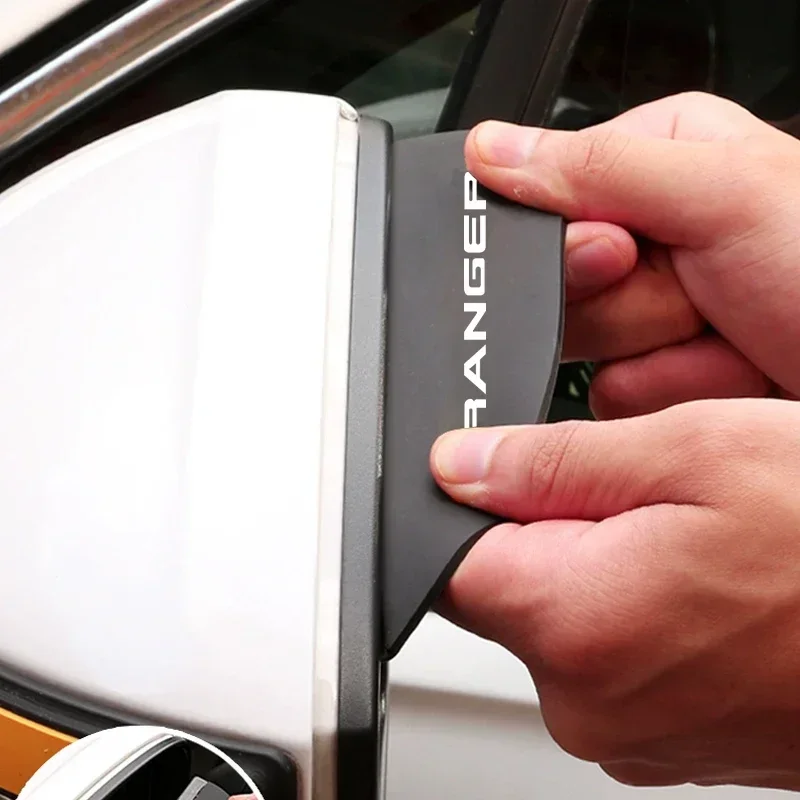 For Ford Ranger T9 Rapotr Rearview Mirror Rain Eyebrow Car Rearview Mirror Rain Shield Car Decorative Accessories view 3