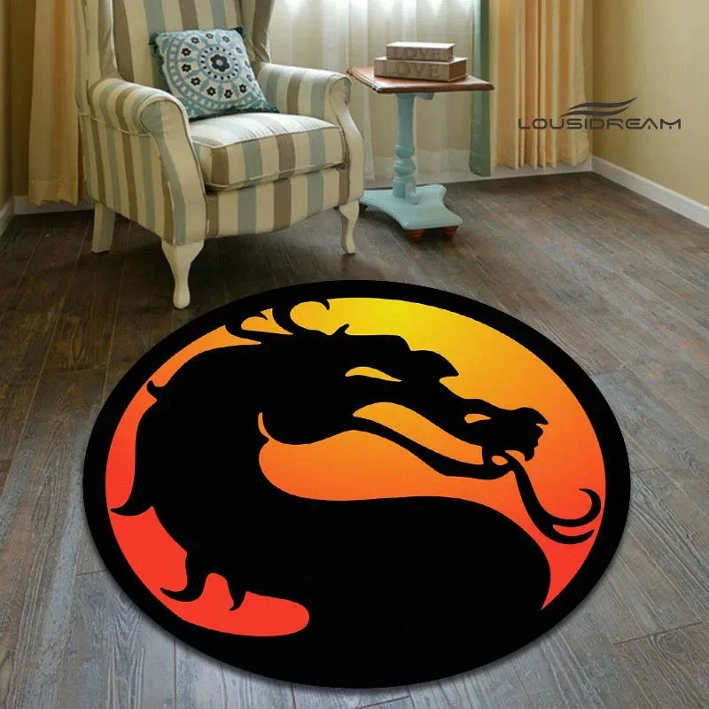 

Mortal Kombat Cartoon Round Carpet Fashion Living Room Bedroom Anti-slip Floor Mat Photography Props