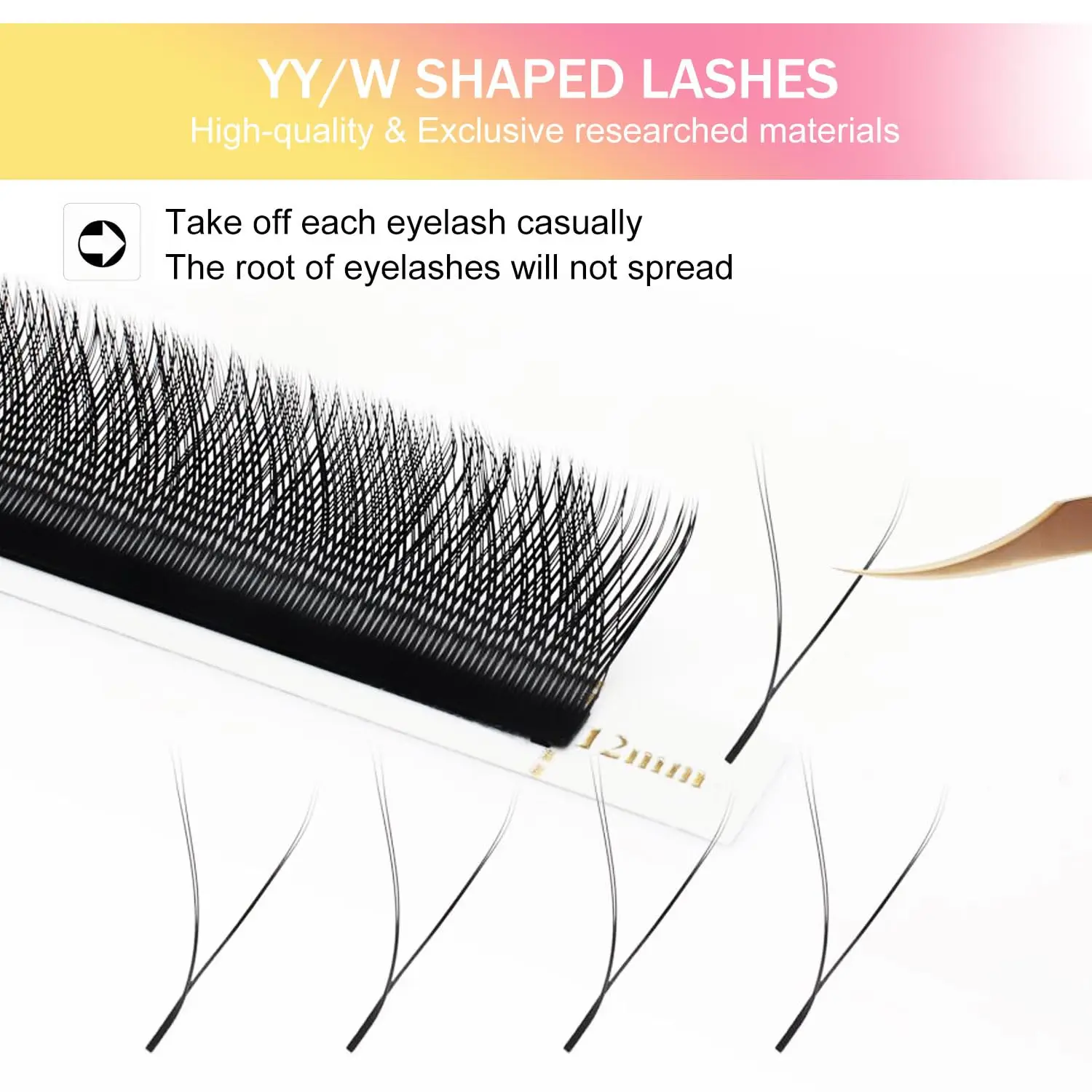 AILAISHI YY Shape Lashes 2D 0.07 Faux Mink C/D/8-15mm Natural Soft Brazilian Eyelash Premade Volume Fan Lashes