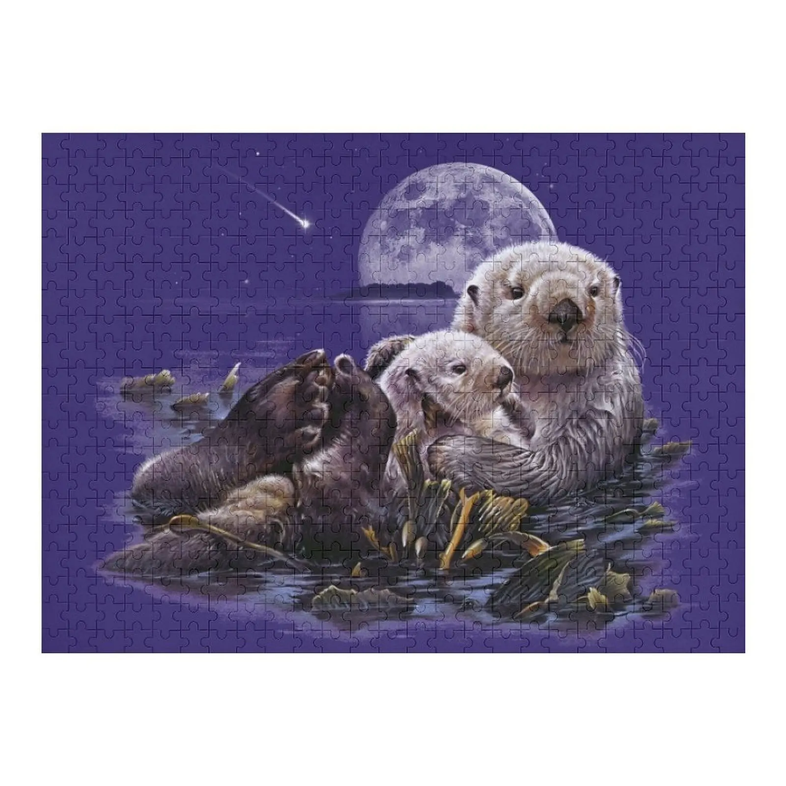 

Otter Mom Jigsaw Puzzle Personalized Toys Woods For Adults Customized Kids Gift Puzzle