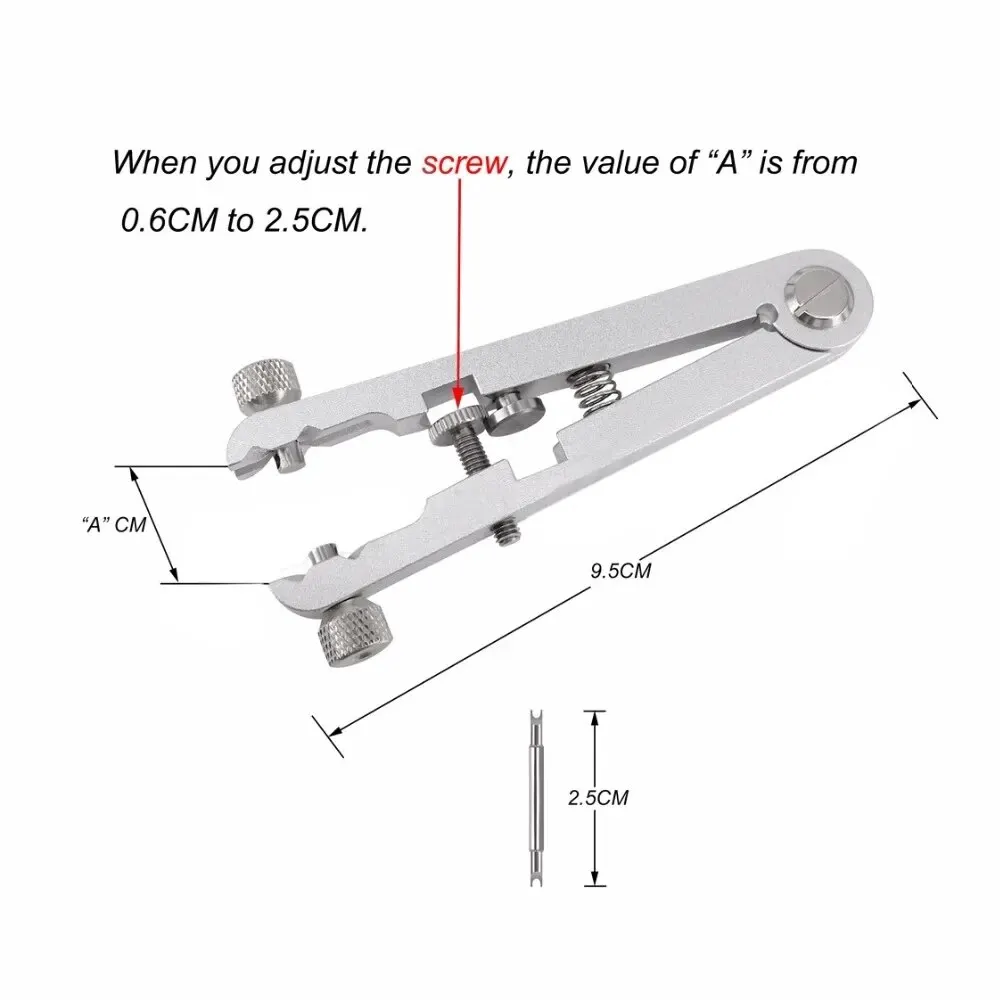 Watch Band Remover Plier 6825 Spring Bar Watch Strap Aluminum Alloy Repair Removing Tool V-Shaped Adjuster Plier Repair Tool