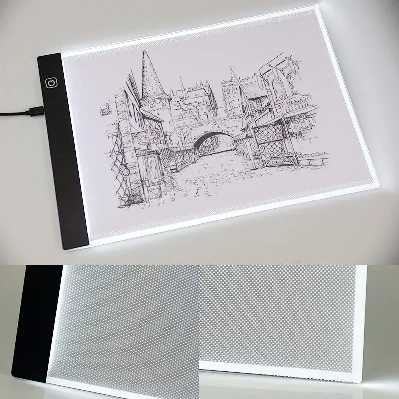 A3/A4/A5 Three Level Dimmable Tattoo Led Light Pad Drawing Board Pad Tracing Light Box Eye Protection Easier Diamond Painting