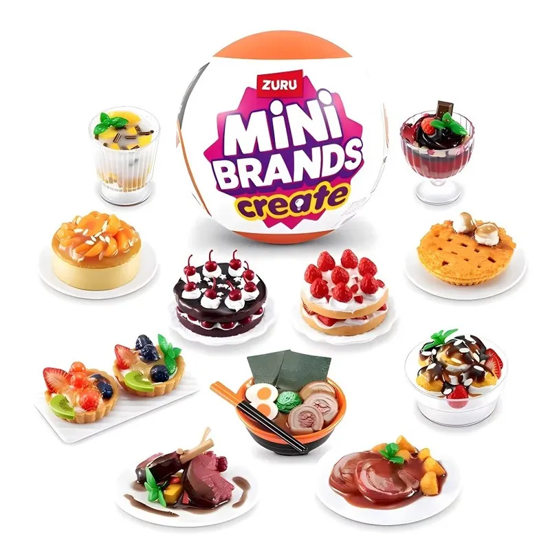 Zuru Mini Brands Toys 5 Surprise Mini Brands Toy Miniature Toys Mystery Blind Box Foodie Create Ball Original Miniature Toy