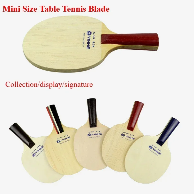 YINHE Souvenir Mini Table Tennis Blade for Collection Display Small Size Pingpong Racket for Children Training Signature