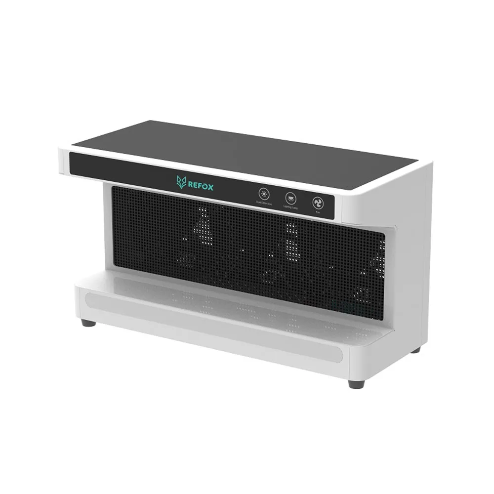 REFOX DF40  Dust Free Anti-dust Table For Phone Refurbish Repair Workbench Lighting Dust Detecting UV Curing