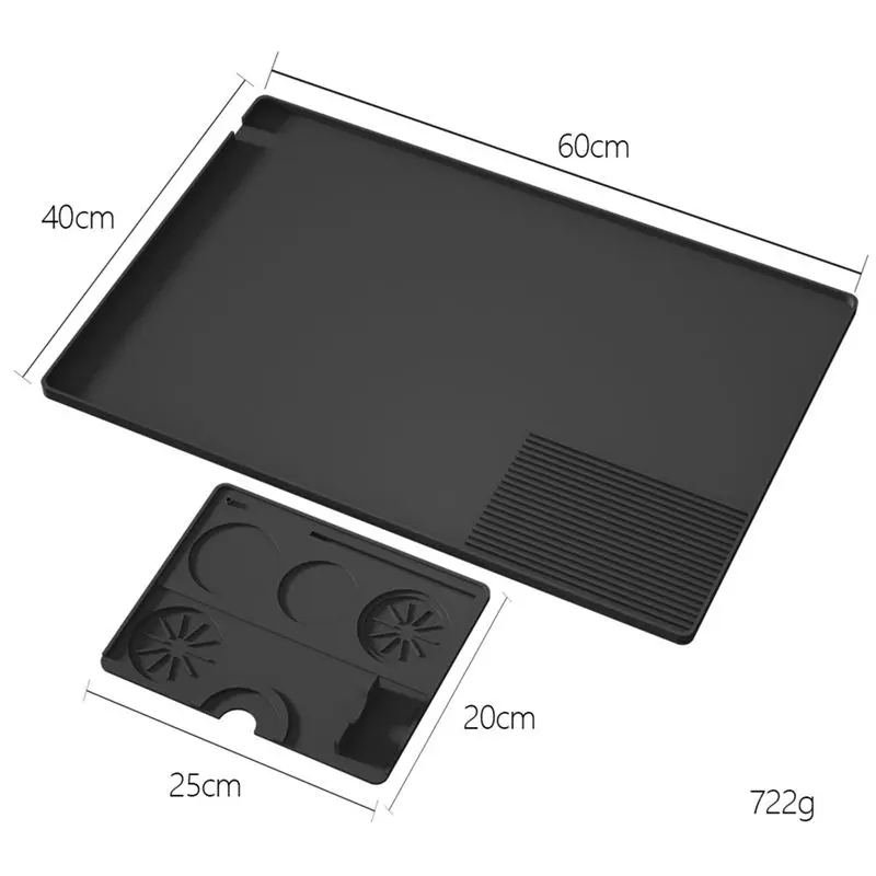 ABZC-Coffee Mat Silicone Kitchen Bar For Espresso Machine, Fits Under Coffee Maker Pot For Tamper Cups