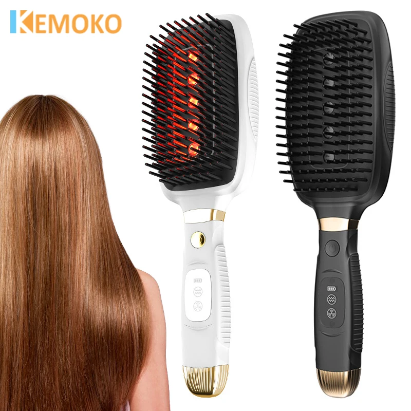 

Electric EMS Vibration Scalp Massager Vibration Red LED Light Therapy Head Massage Comb Anti Hair Loss Hair Laser Growth Brush