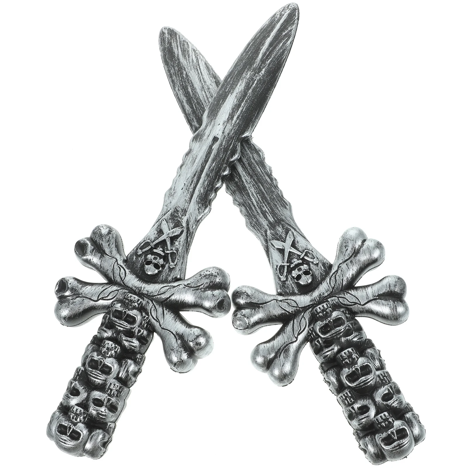 2Pcs Pirate Swords for Halloween Costume Party Play Pretend Battle Props Resistant Training Sword for Birthday Event