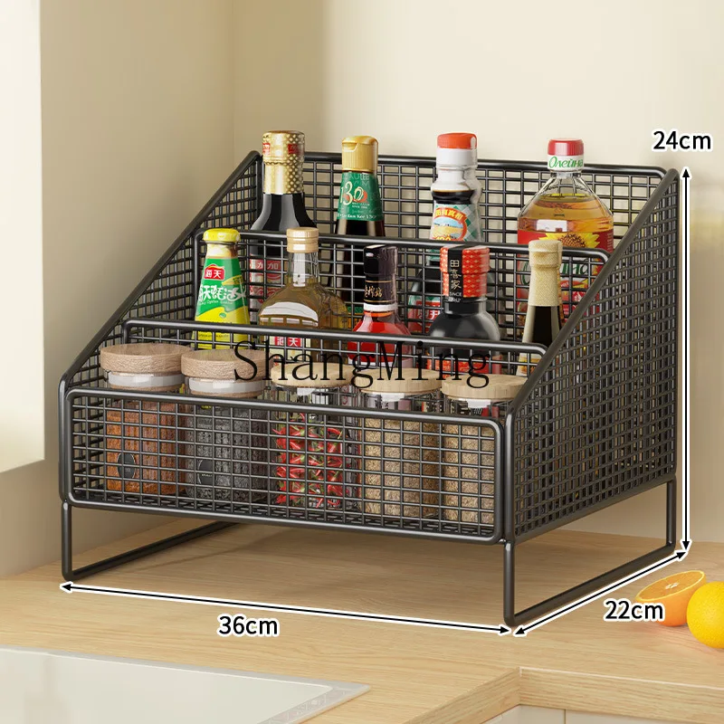 ZYY Delicate Premium Kitchen Shelf Multifunctional Storage Rack Multi-layer Seasoning Desktop Storage Box