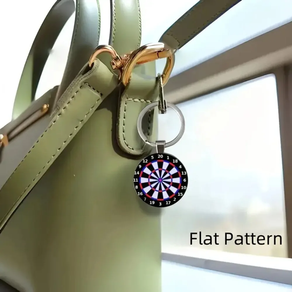 

Metal Creative Fun Fashion Dart Target Keychain Retro Car Moto Key Chain Ring Time Gemstone Keyring Pendant Boyfriend Gift