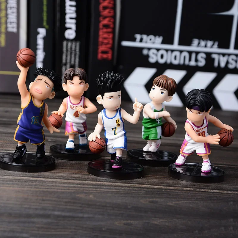 5Pcs 8cm Anime Figure Akagi Takenori Rukawa Kaede Slamdunk Collection Action Figure Model Toys Doll Souvenir for Friends