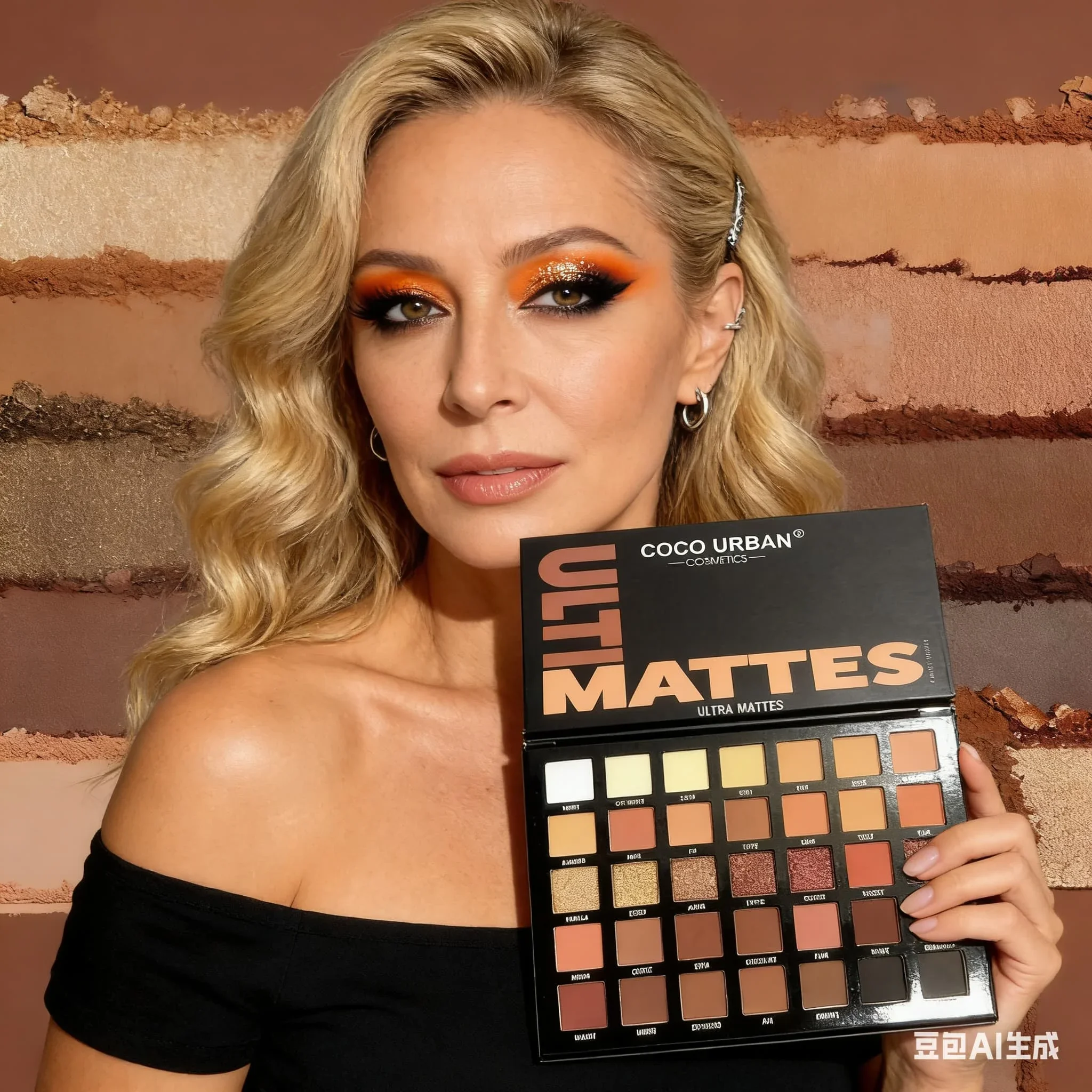 코코 어반 35색 아이섀도우 팔레트 쉬머 매트 글리터 메이크업 키트 무대 코스프레 아티스트용