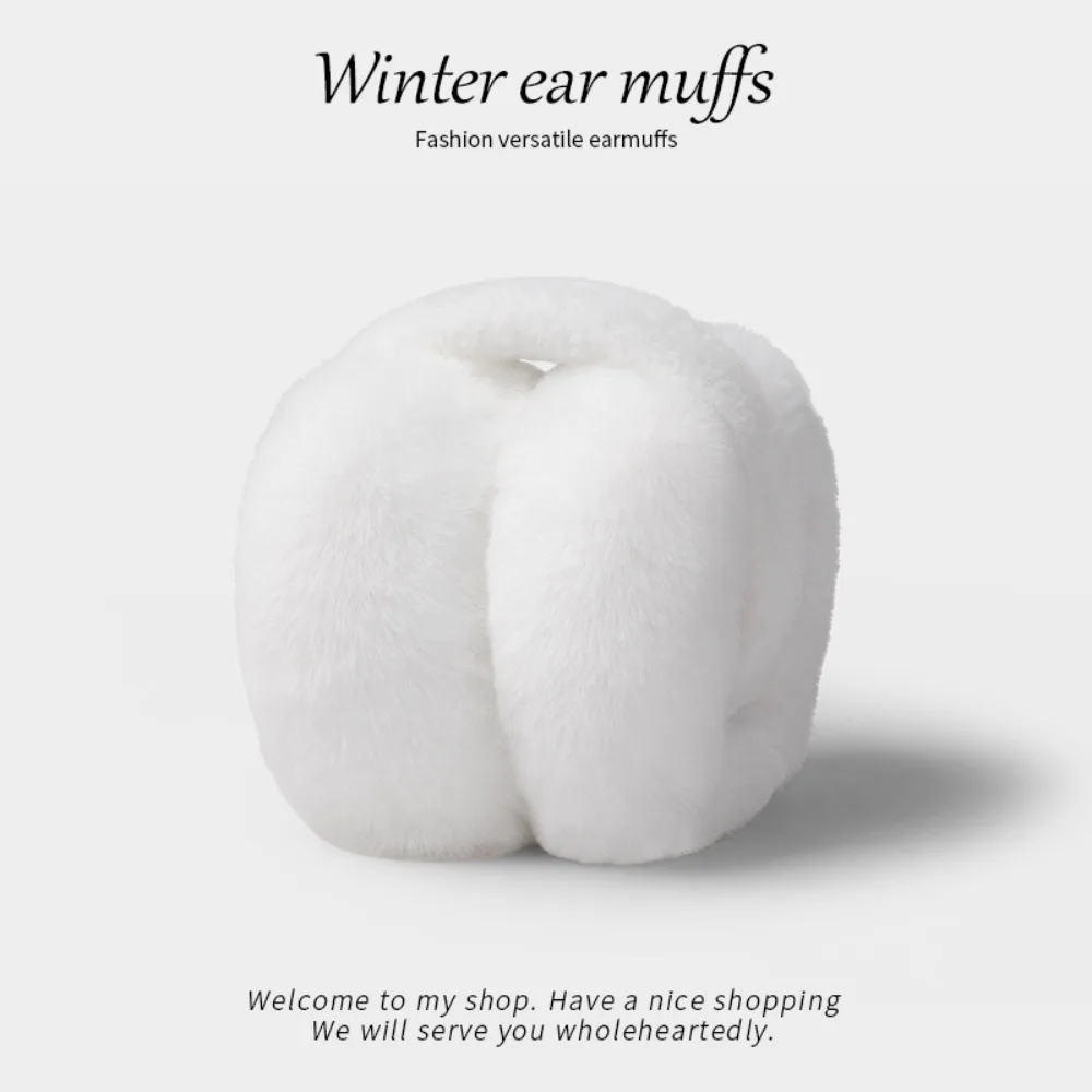 

Cute Ear Cap Imitation Fur Plush Earmuffs Solid Color Folding Winter Earmuffs Ear Warmers Earflap Ear Mask Outdoor