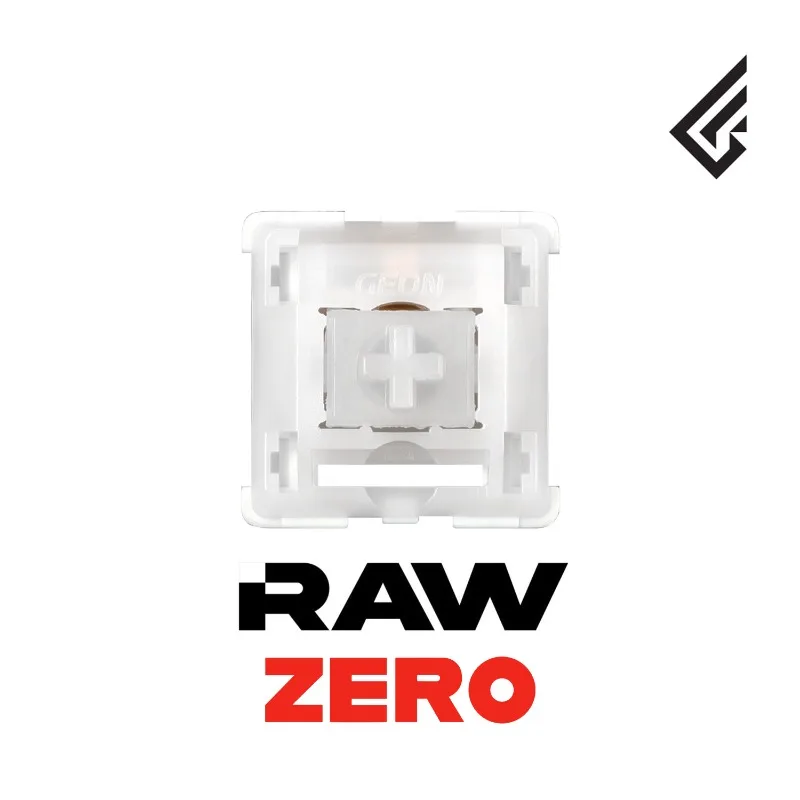 Geonworks RAW ZERO Linear Switch 55g Heavy Pressure Pre-Lubed 5Pin Stability Custom Original MX Shaft for Mechanical Keyboard