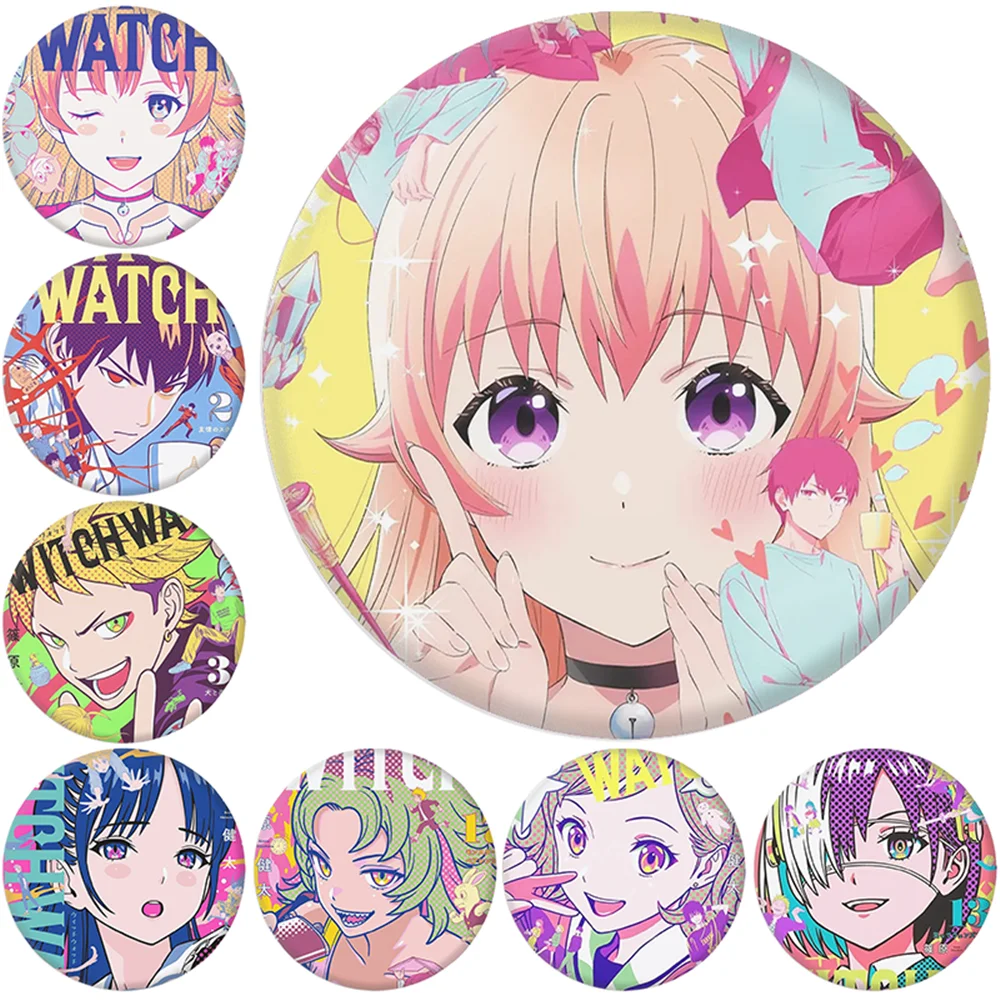

58 мм аниме WITCH WATCH Wakatsuki Nico Otogi Morihito Kazamatsuri Kanshi косплей костюм значок булавка SPTE жесть брошь реквизит подарок