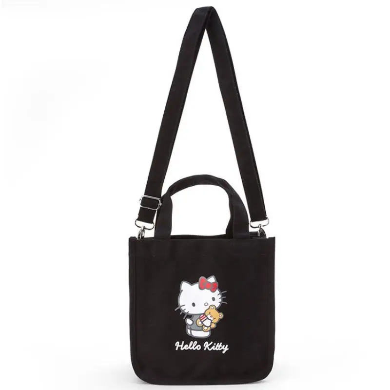 Anime Cartoon Sanrio Hello Kitty My Melody Canvas Crossbody Bag Eco-Friendly Printed Handbag Cute Printed Student Shoulder Bag