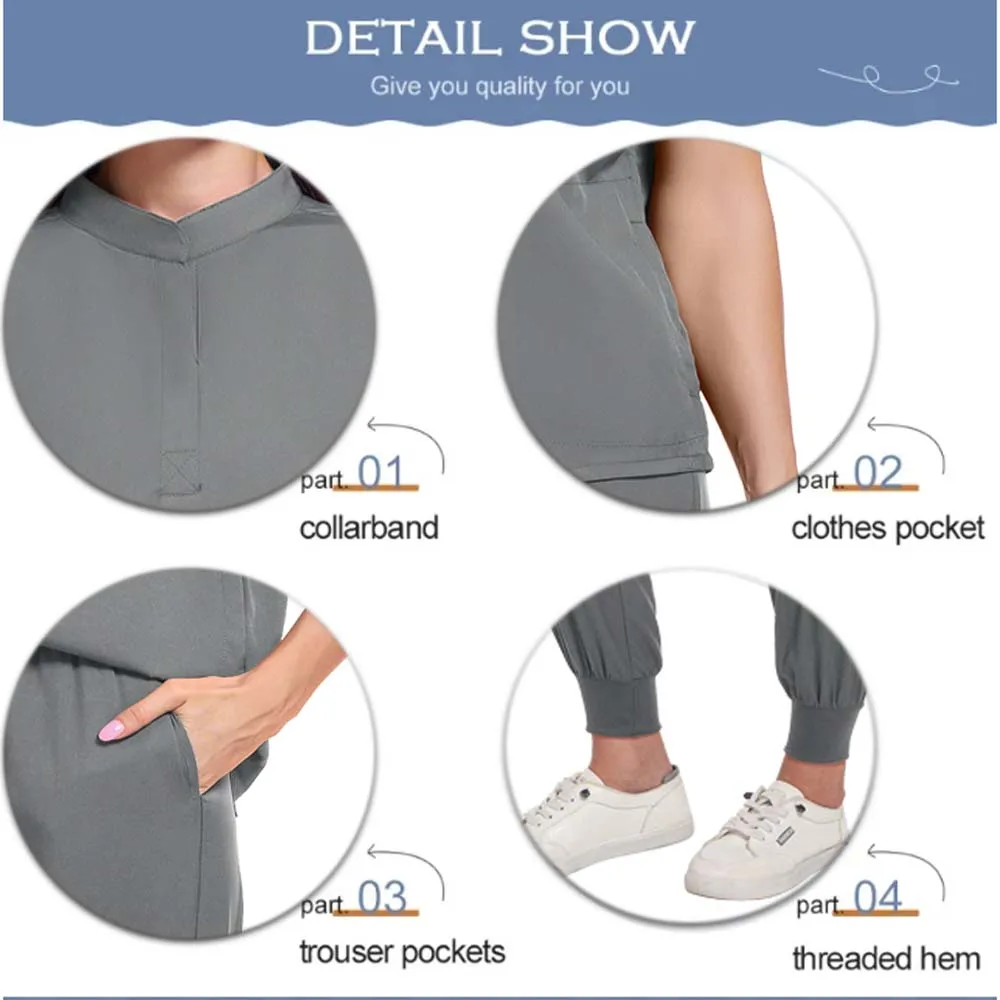 Uniformi infermieristiche per sala operatoria Set di Scrub medico Performance Stretch Top e Pant Doctor Nurse Outfit Scrubs Uniform