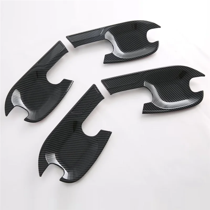 

Premium Car Exterior Door Handle Bowl Cover Trim For Isuzu MU-X MUX 2022 2023 Accessories Carbon Fiber