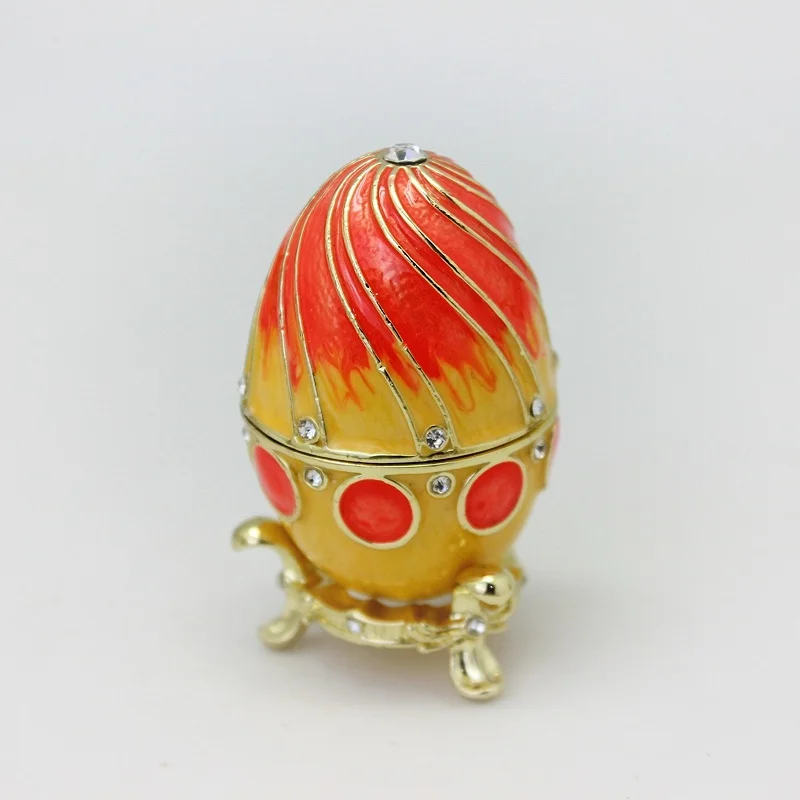 SHINNYGIFTS Easter Gift Box Faberge Egg Trinket Box Small Jewelry Gift Box Euro Style Desk Decorative