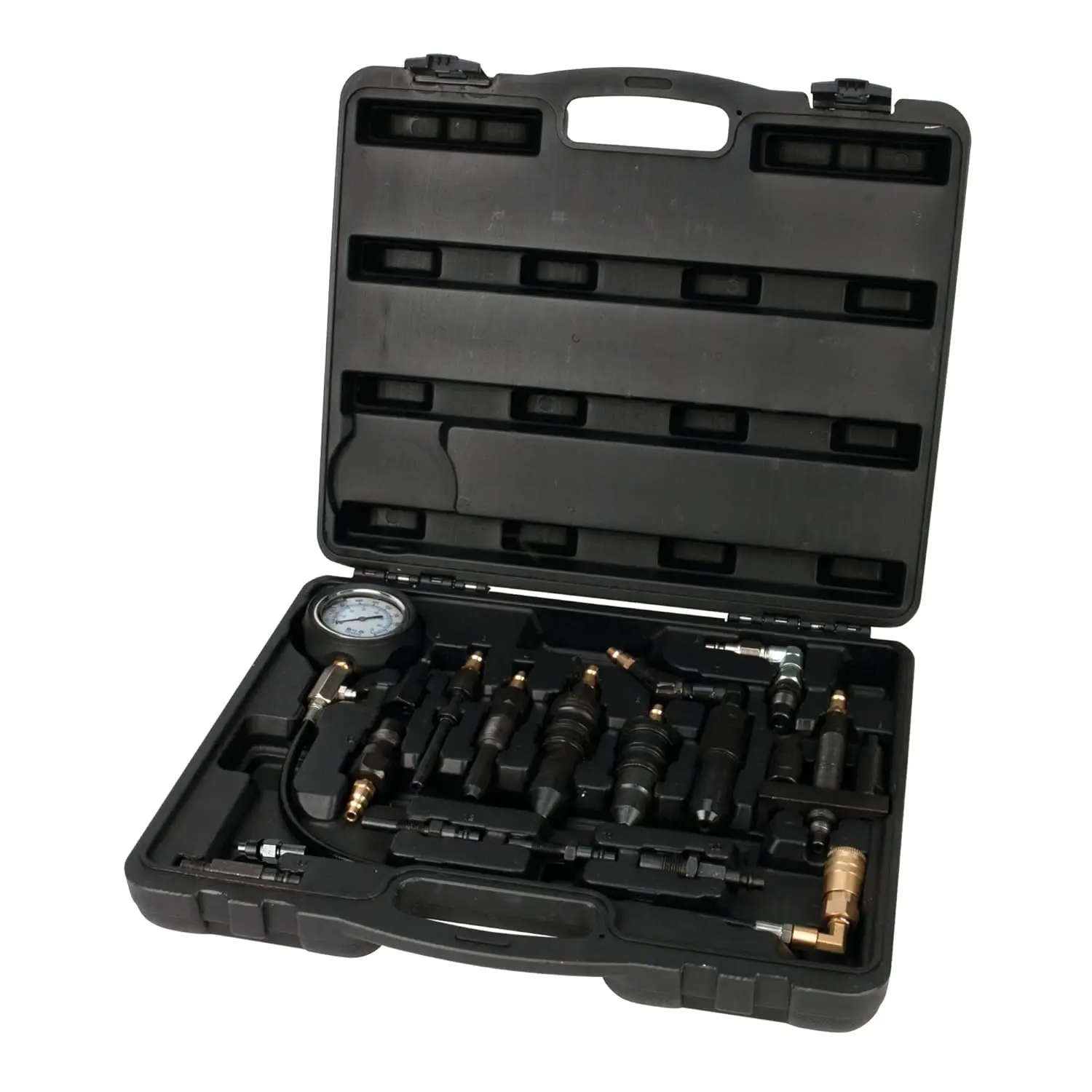 

Diesel Compression Tester Kit for Large Cars, Trucks, Tractors and Other Heavy Vehicles in a Sturdy Storage Box