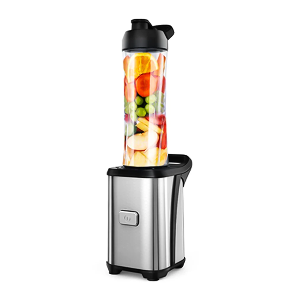 

Персональный блендер мощностью 300 Вт для коктейлей и смузи, портативный небольшой настольный блендер для сока с 2 дорожными бутылками