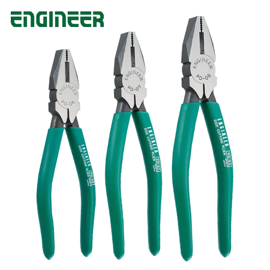 ENGINEER Side Cutting Electricians Pliers Combination Pliers165mm/185mm/210mm Professional Use PD-06/PD-07/PD-08