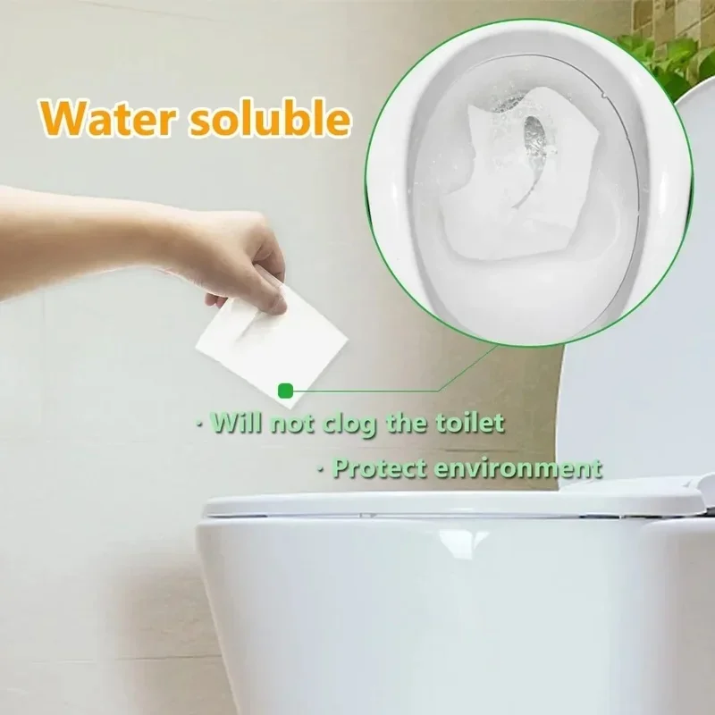 10/30/60PCS Portable Disposable Toilet Seat Paper Waterproof Soluble Water Covers Type Travel Camping Hotel Bathroom Accessories
