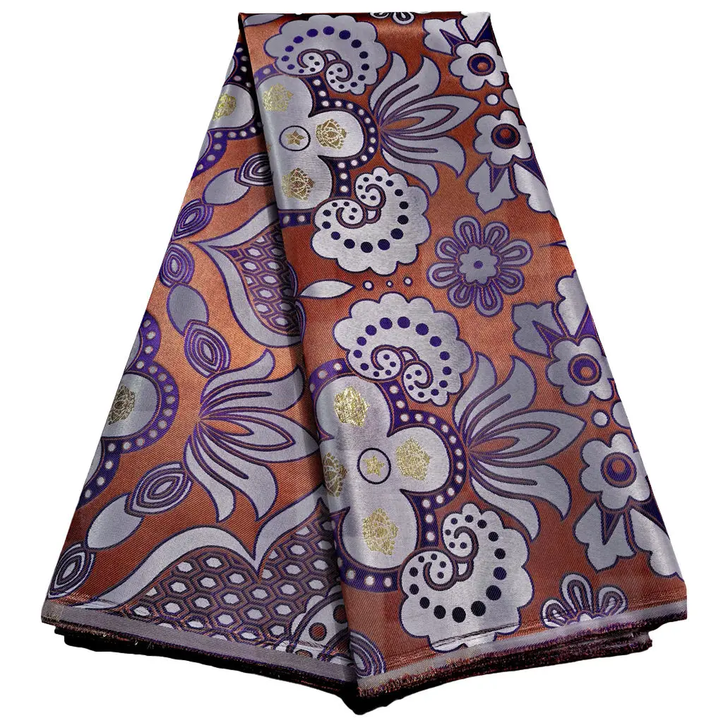 Afrikaanse Dikke Damast Kant Stof 2.5Yard Of 5Yards 2025 Jacquard Brokaat Stoffen DIY Naaien Voor Nigeria Vrouwen Headtie Aso obi Jurk