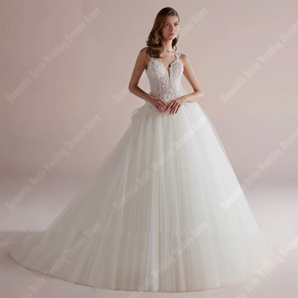 Popular Customized Plus Size Women Wedding Dresses Long Train Court Skirt Hems Bridal Gowns Engagement Ball Vestidos De Novias