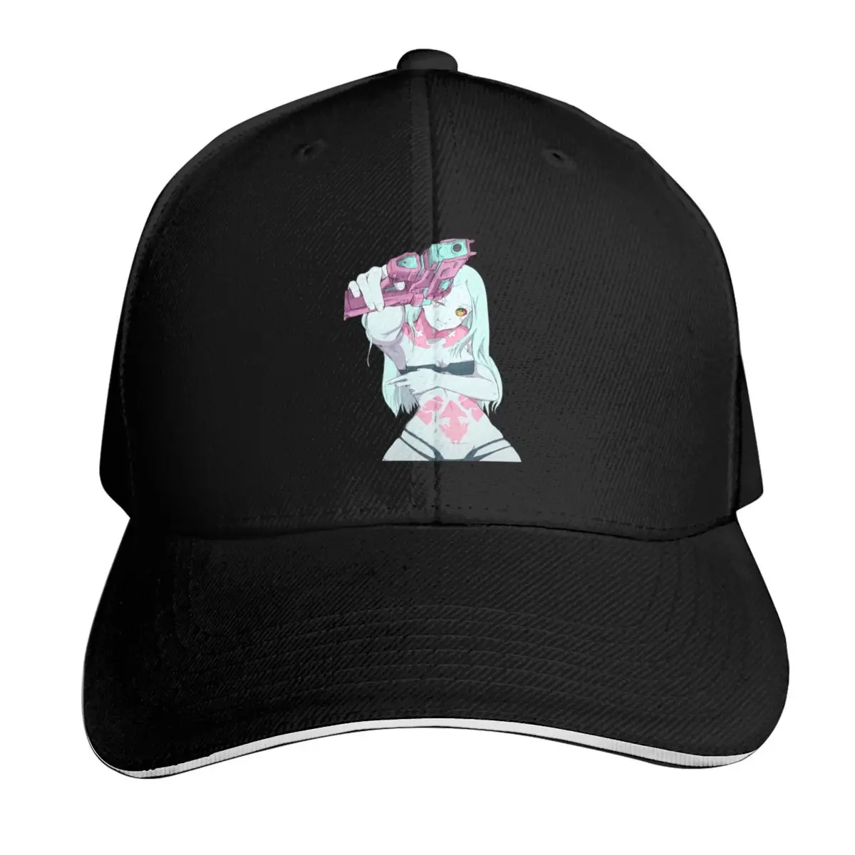 Cyberpunk Edgerunners Rebecca sexy gun Baseball Cap Icon Anime Mountaineering Women's Golf Clothing Men's