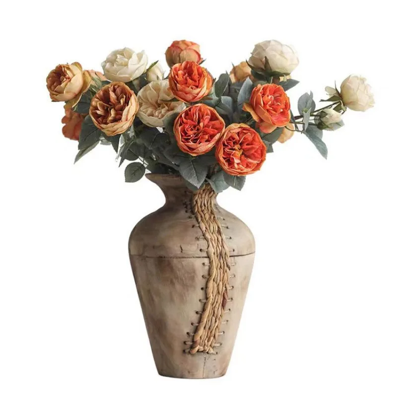 

Wabi Sand Wind Creative Mixed Flower Device Model Room B & B Retro Living Room Entrance Restaurant Vase Ornament Soft