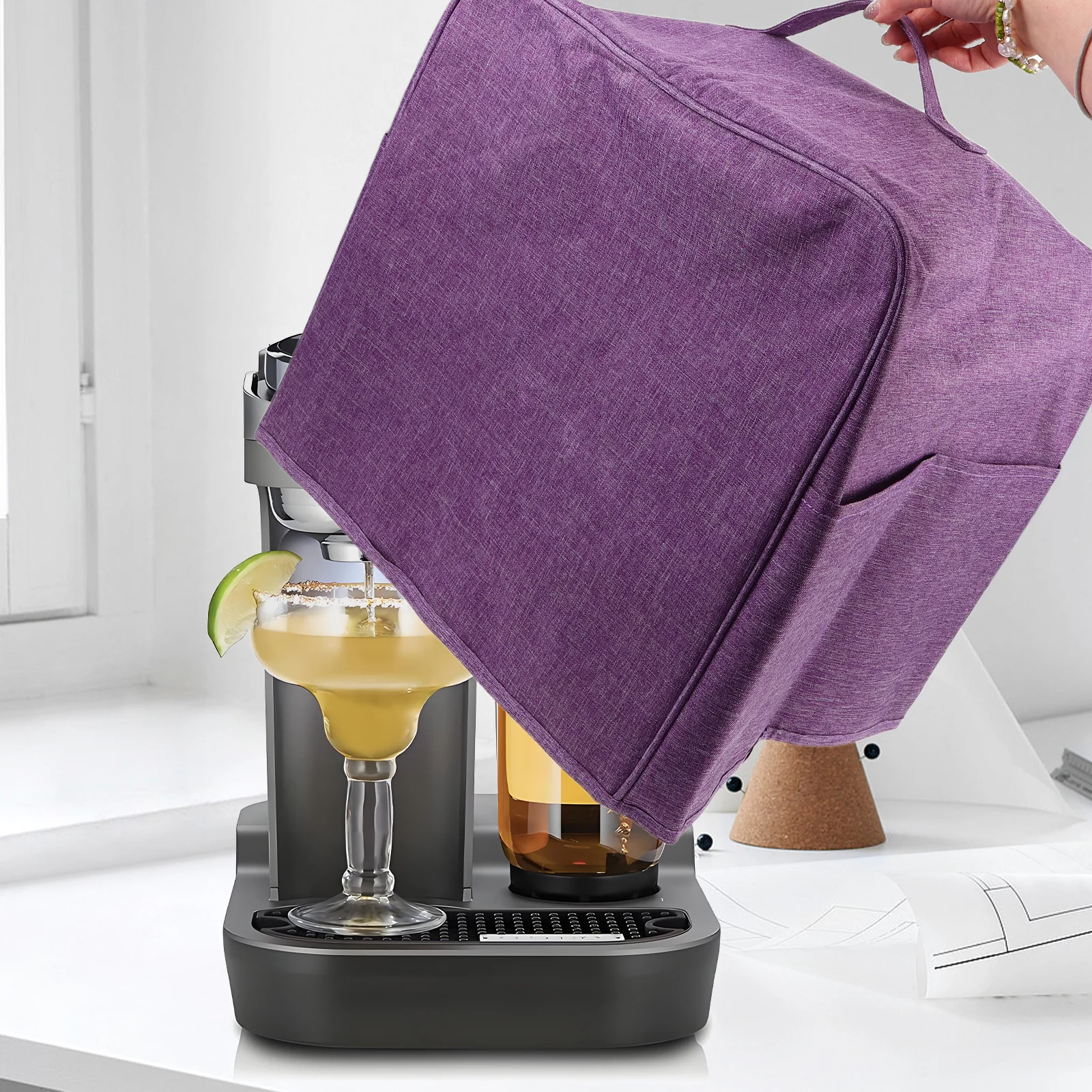 

Drink Machine Case Beverage Machine Cover Protective Sleeve Household Kitchen Mixer Reusable Dust Cover Mixer Organizer Storage
