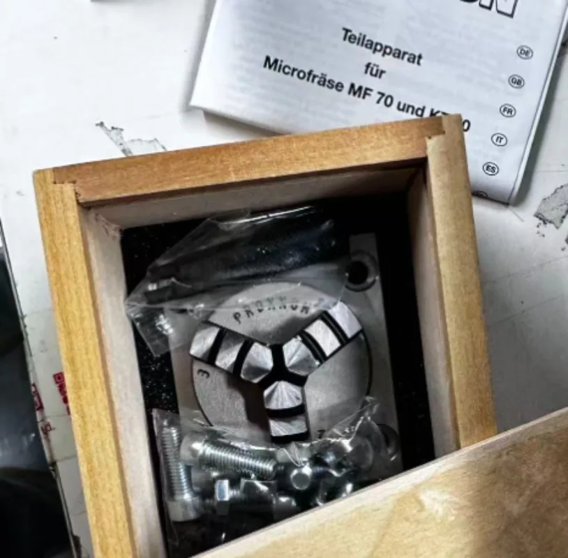 Indexing Head 3-Jaw Chuck Mini Magic Indexing Disc for MF70 and KT70 Small Turning and Milling Machines Benchtop Drilling
