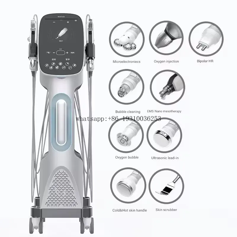 

2024 Новое оборудование для салонов 9 в 1, высококачественное Aqua Peeling Hydro Deep Cleaning Salon Device Hydro Facial Machine