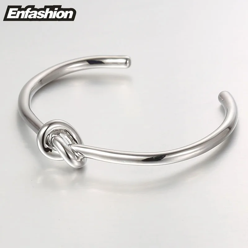 ENFASHION Wholesale Knot Cuff Bracelets Gold Color Manchette Bangle Bracelet For Women Armband Fashion Jewelry Pulseiras B4286