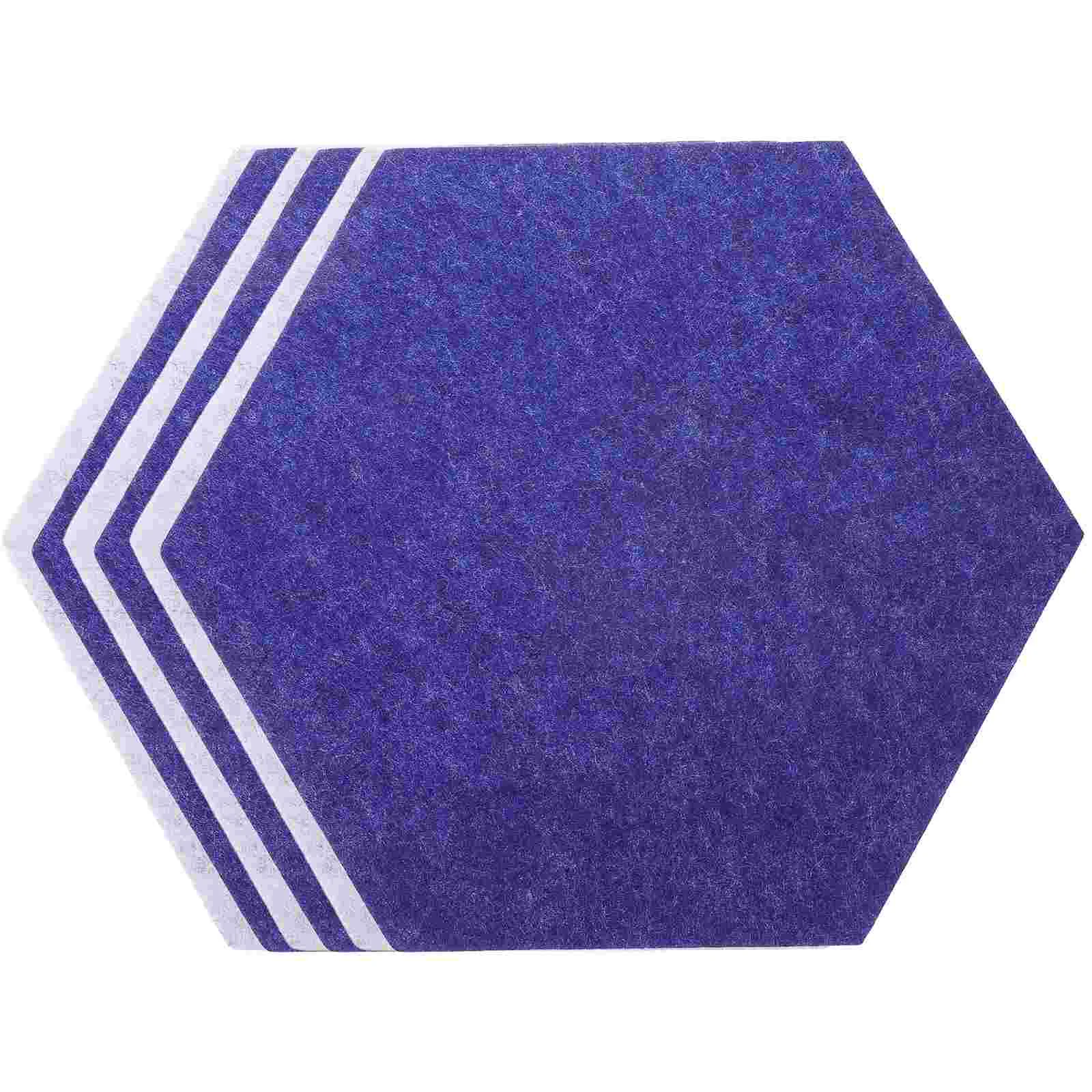 6pcs Hexagon Felt Memo Self Adhesive Wall Tiles Office Cork Notice Board Pin Boards Tack Board Decorative Hexagon Shape