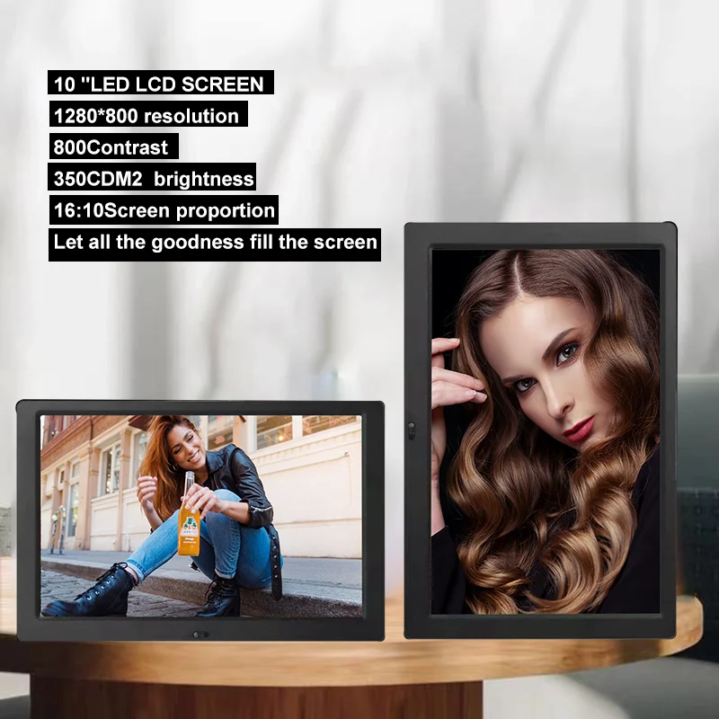 

Горячая распродажа 10 дюймов Hd Android цифровая фоторамка с часами и цифровым календарем
