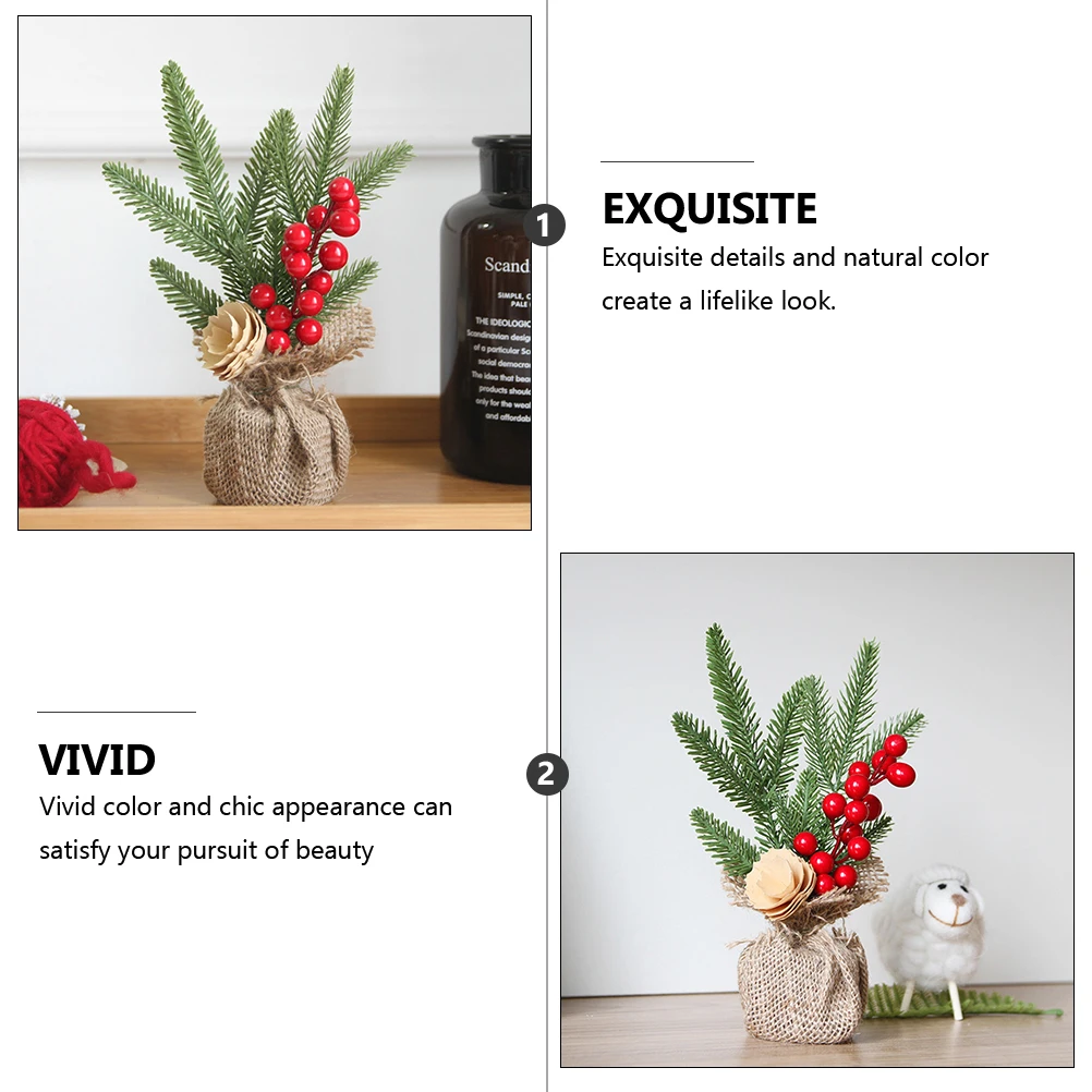 

100 pcs Red Berries Decorations Artificial Christmas Tree Hanging Diy Party Supplies Simulation Berry Ornament Xmas Decor For