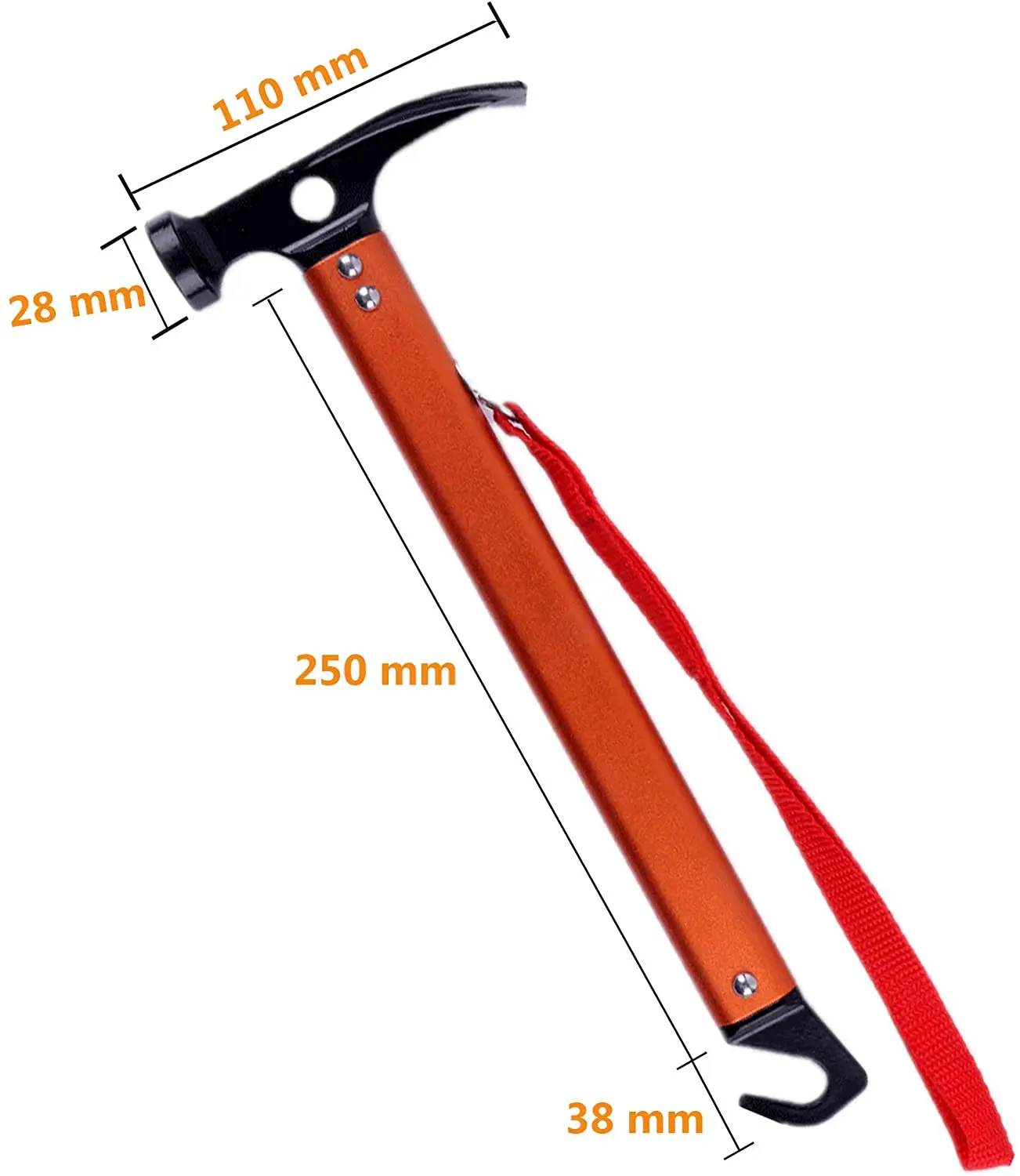 Martello OEM con impugnatura sicura in lega di alluminio per martello da campeggio per escursioni all'aperto