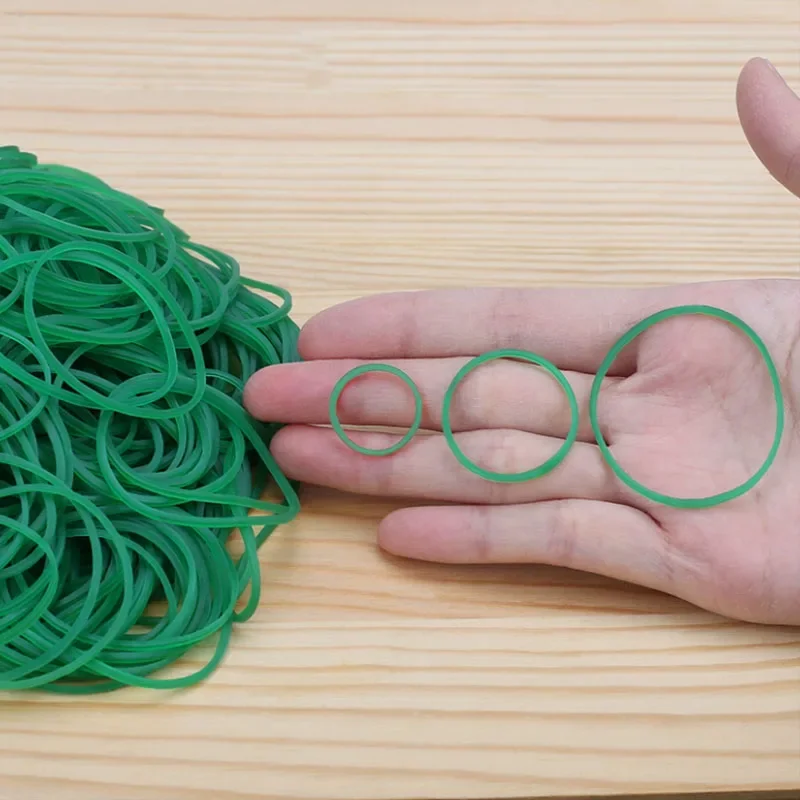 Green Elastic Rubber Bands Dia 19/25/40/43mm Supplies Stretchable Latex Rings For School Office Stationery