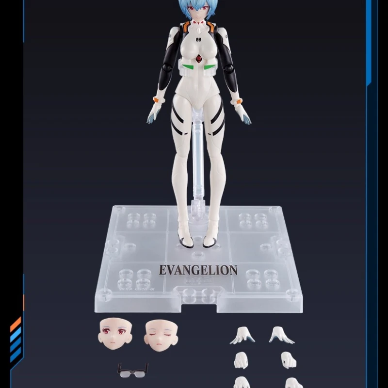 NEONGENESISEVANGELION Figurka Ayanami Rei z kreskówki, kreatywny model o wysokiej wartości, ruchome przeguby, zabawka do składania, ozdoba na biurko