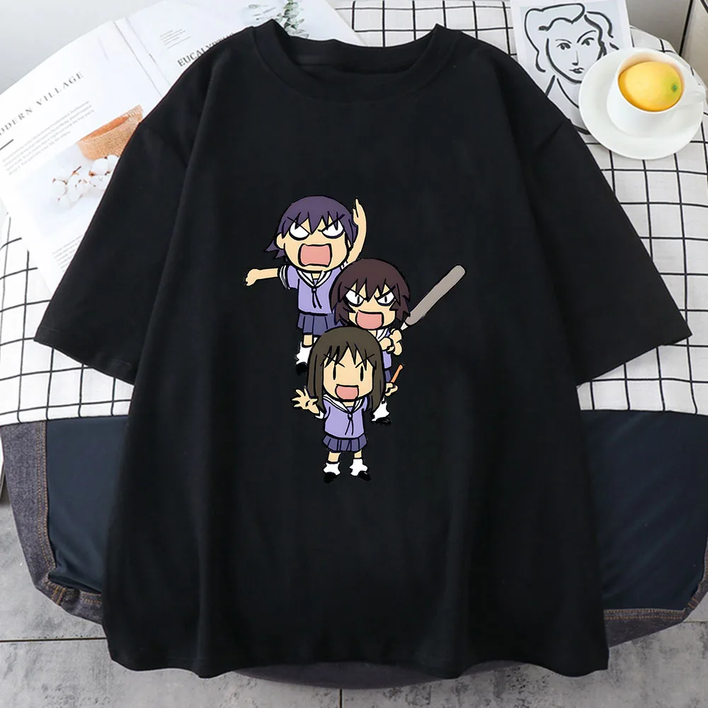 تيشيرتات azumange دايو تشييو ميهاما تيشيرتات نسائية مانغا/كوميك سائد تشيرتات قطن 100% تي شيرت بتصميم مريح ملابس خروج