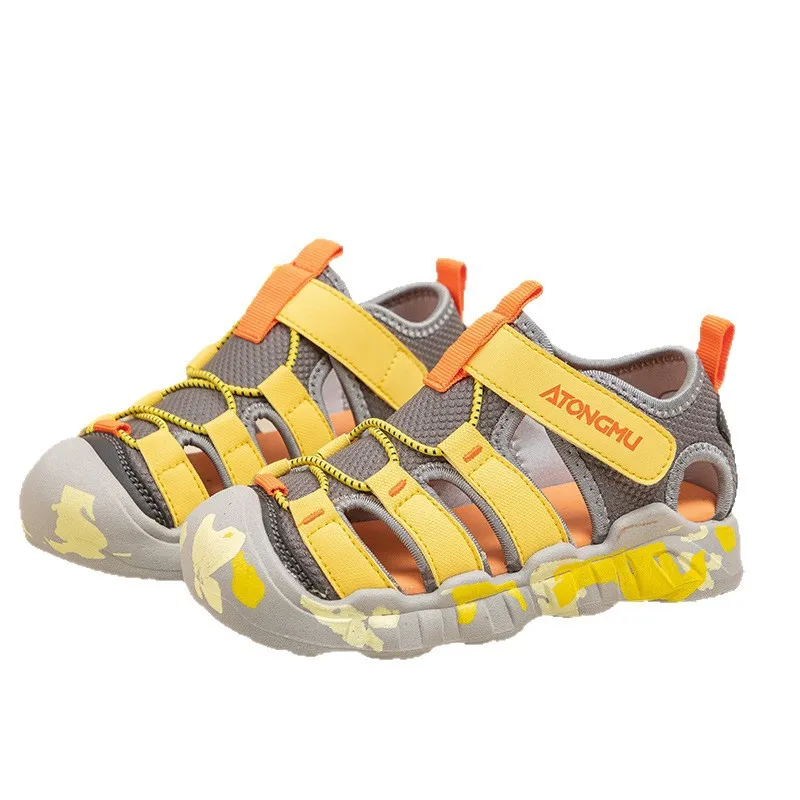 Baby Boys Girls Sandals 2026 Summer Boys Hollow Out Breathable Closed Toe Water Shoes Kids Outdoor Hiking Beach Sneakers