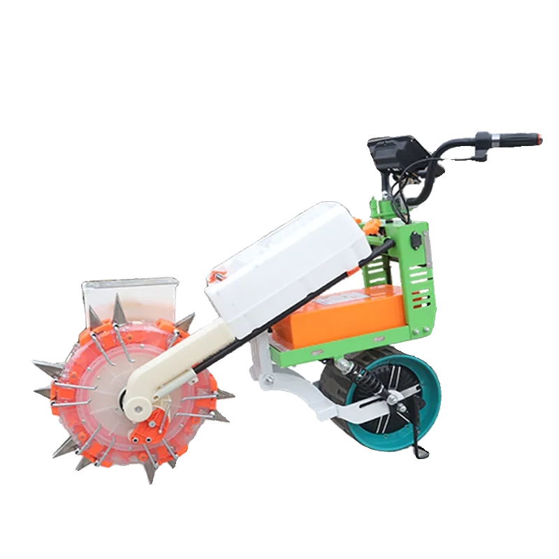 Electric Hand Push Wheel Seed Planter Precision Corn Soybean Seeding Machine for Farm Vegetable Plot （Customized）